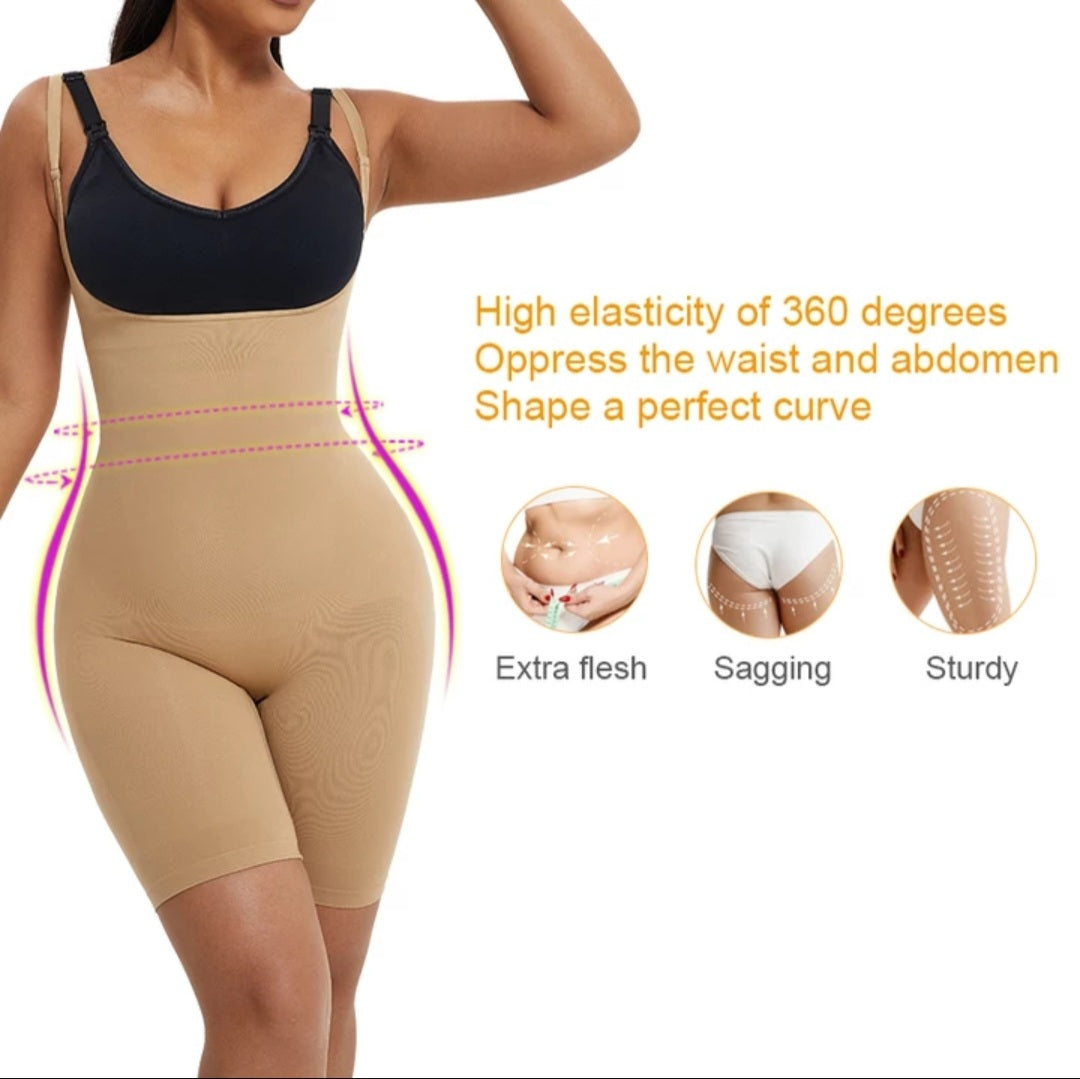 Buy Women's High Waist Cotton Rich Elastane Stretch Seamfree Shorts  Shapewear with Breathable Inner Thigh Panel - Skin SH08
